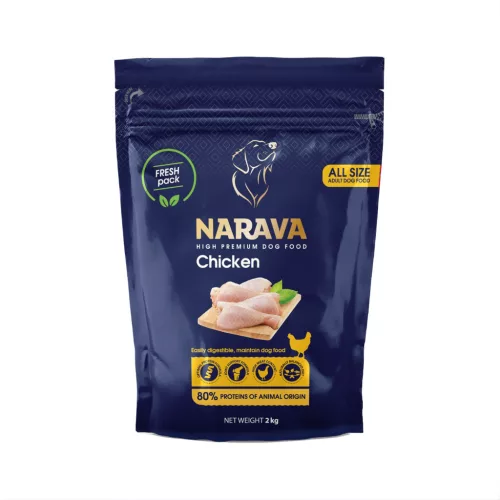 Narava Hrană uscată pentru câini adulți cu pui 2 kg