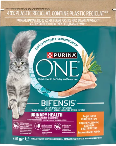 Purina One Urinary Health Hrană uscată pentru pisici adulte cu pui 750 g