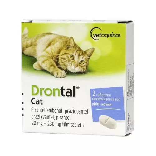 Drontal Cat Antiparazitar intern pentru pisici 2 tablete