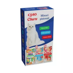   Churu Recompensă pentru pisici cu mix de carne 16x14 g + 3x20 g