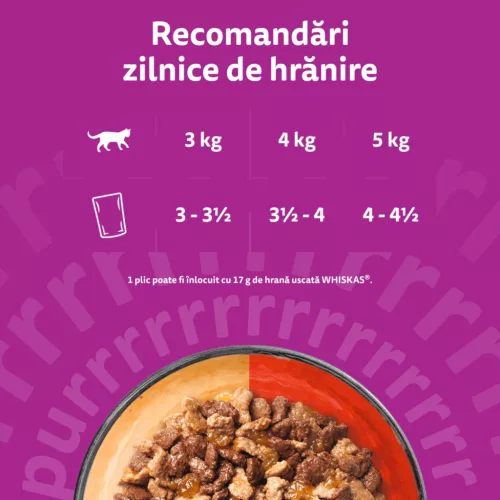 Whiskas Duo Hrană umedă pentru pisici adulte cu mix de carne 4x85 g