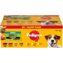   Pedigree Hrană umedă pentru câini adulți, cu selecții de carne în sos 80 x 100 g