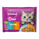 Whiskas Duo Hrană umedă pentru pisici adulte cu selecții de pește în aspic 4 x 85 g