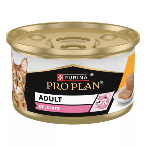 Pro Plan Delicate Digestion Hrană umedă pentru pisici adulte, cu pui 85 g