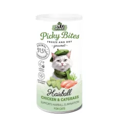   Pet's Dessert Picky Bites Hairball Recompense liofilizate pentru pisici cu pui 27 g