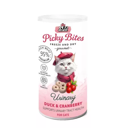 Pet's Dessert Picky Bites Urinary Recompense liofilizate pentru pisici cu rață 20 g