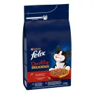 Felix Doubly Delicious Hrană uscată pentru pisici adulte, cu pui şi vită 1,4 kg